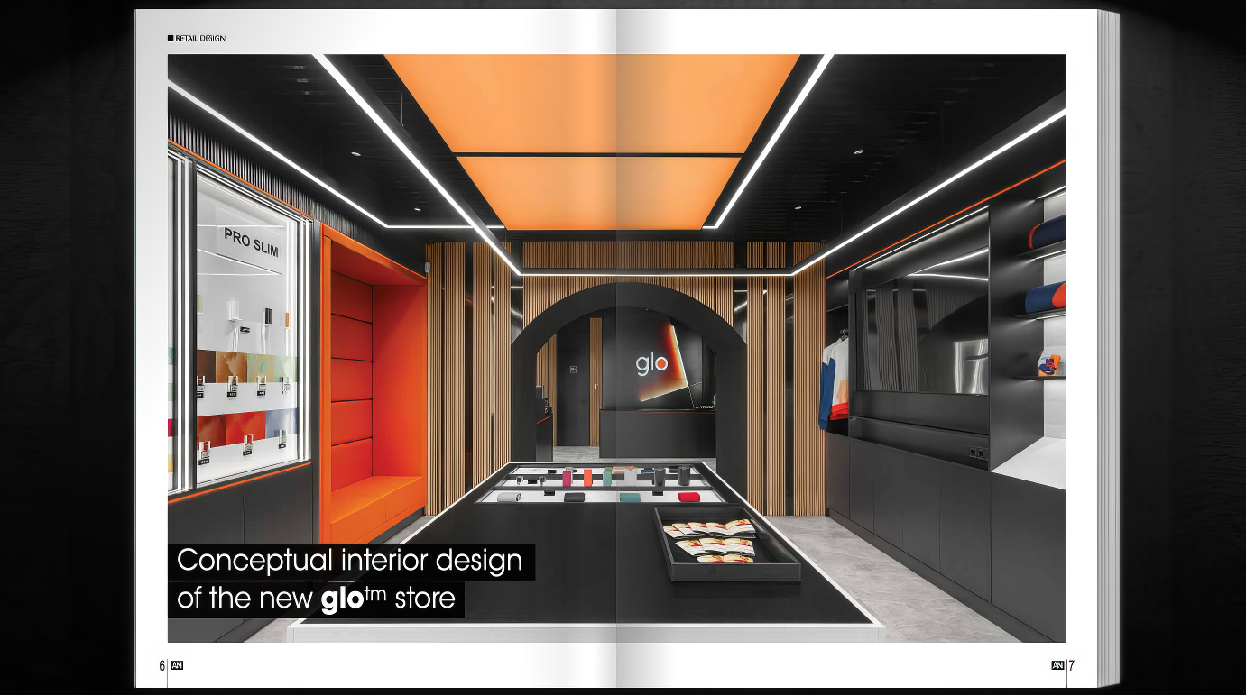 glo™ Store Interior by ZIKZAK Architects on the Cover of Italian Magazine