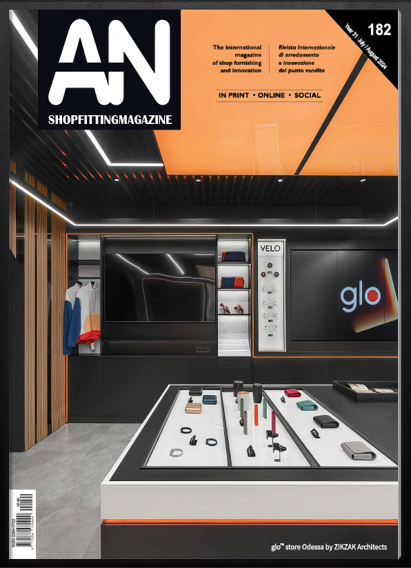 glo™ Store Interior by ZIKZAK Architects on the Cover of Italian Magazine 1