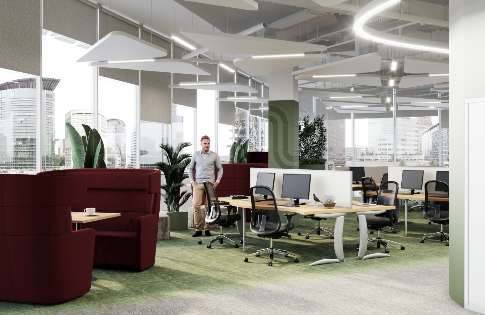 Workplace lighting focused on human comfort