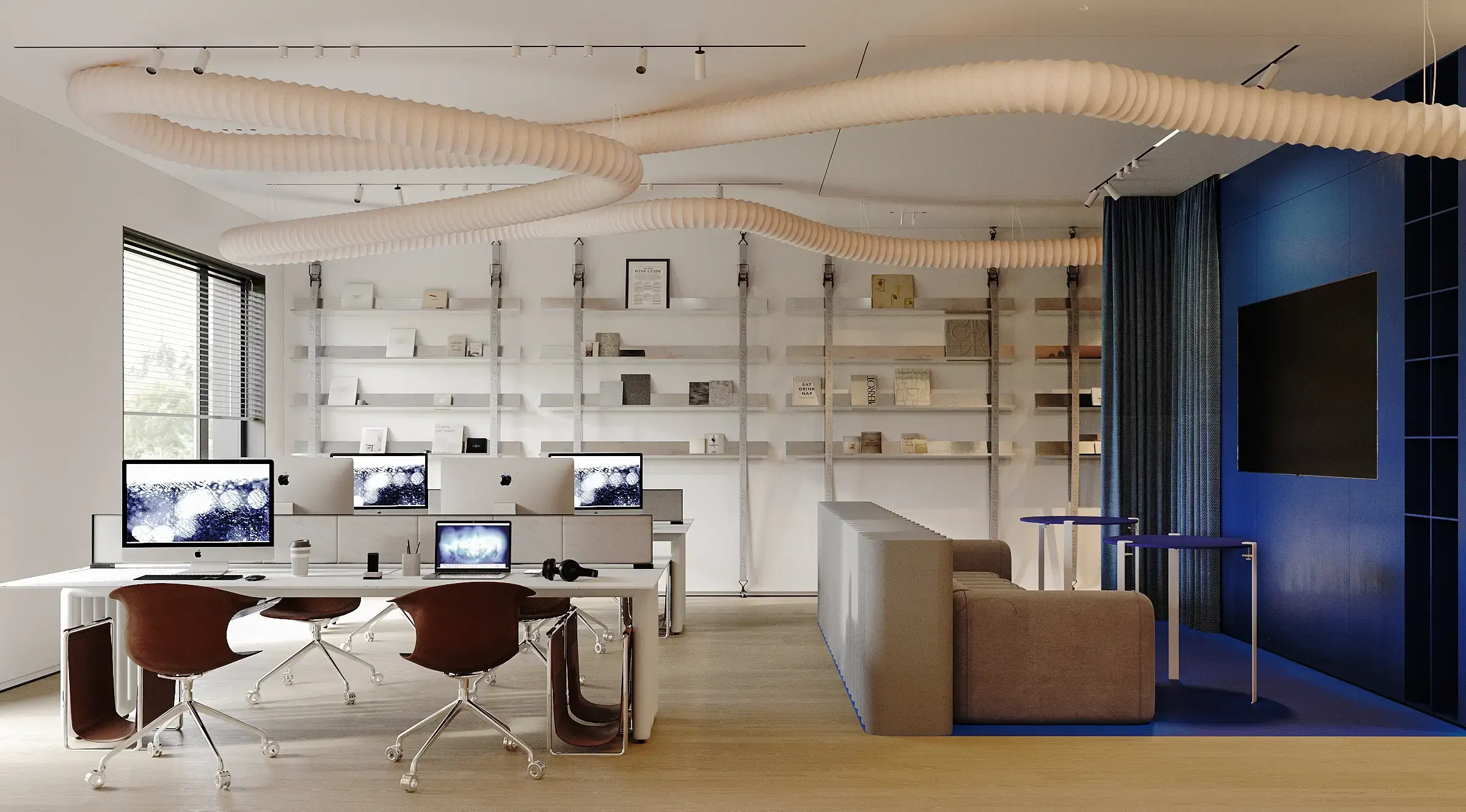 INTERIOR DESIGN magazine included the office design by ZIKZAK Architects in the best projects of new workspaces from around the world