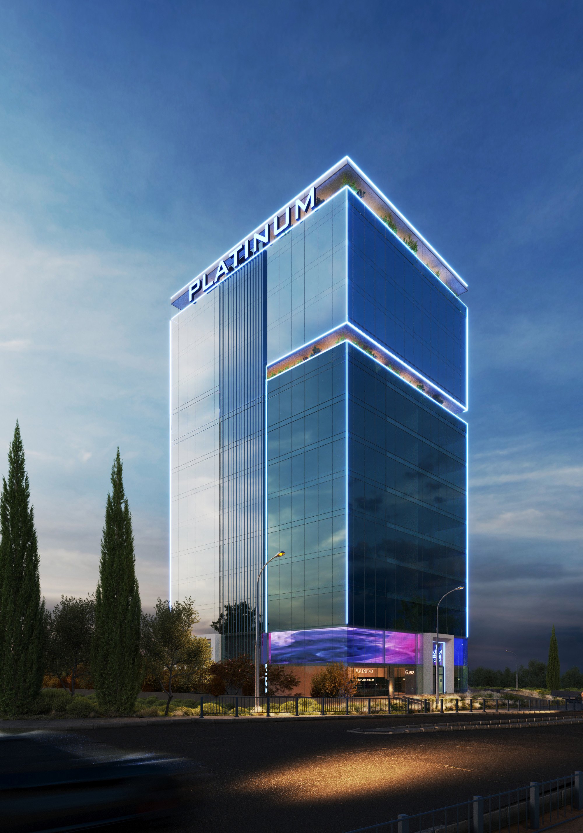 Platinum Tower — looking up